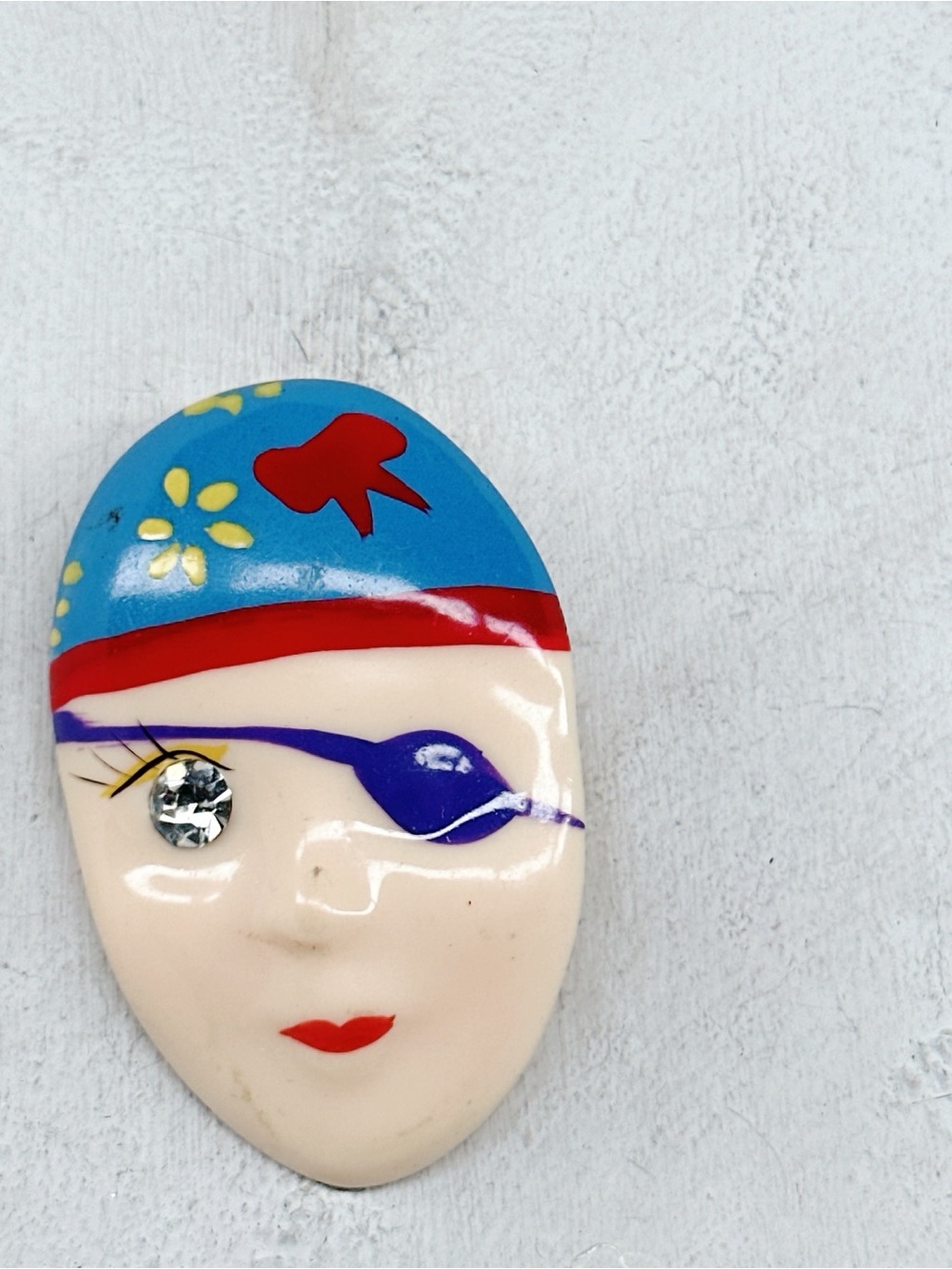 333u. Plastic Creepy Pirate Brooch